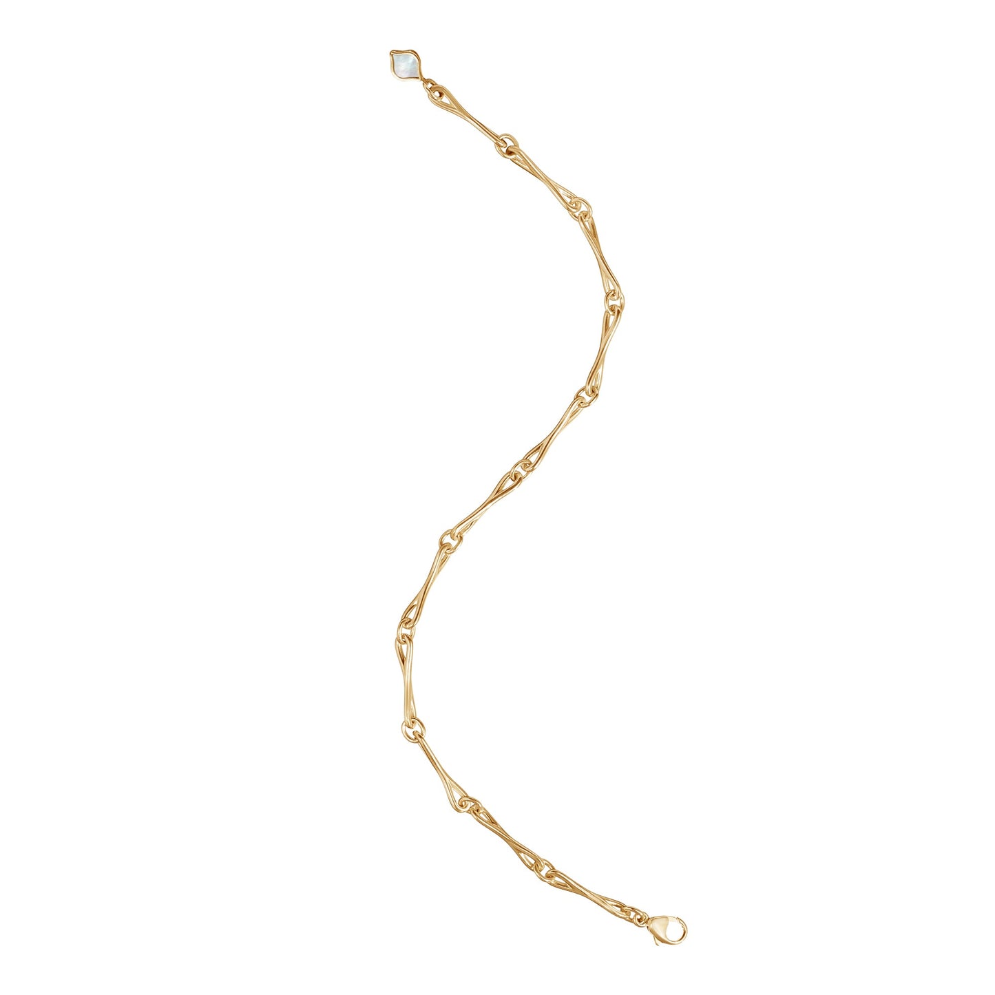 WaterDrop Small Link Bracelet in Yellow Gold