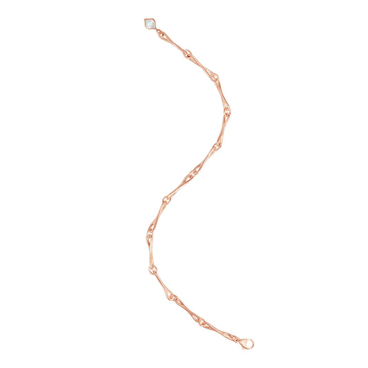WaterDrop Small Link Bracelet in Rose Gold with Mother-of-Pearl