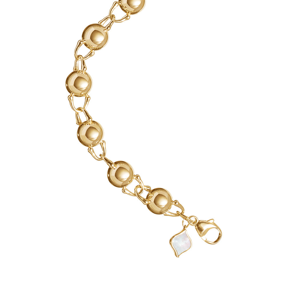 TreasureLock Bead Bracelet 8mm in Yellow Gold
