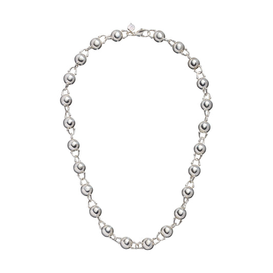 TreasureLock Bead Necklace 10mm in Sterling Silver