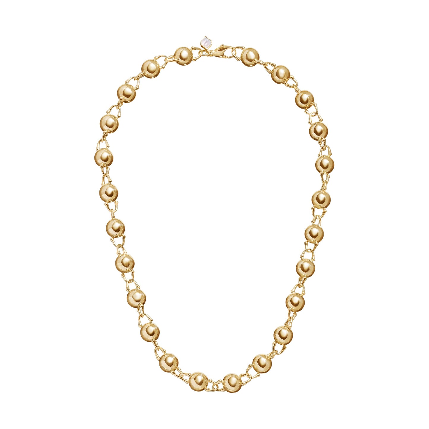 TreasureLock Bead Necklace 10mm in Yellow Gold
