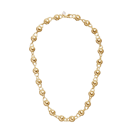 TreasureLock Bead Necklace 10mm in Yellow Gold