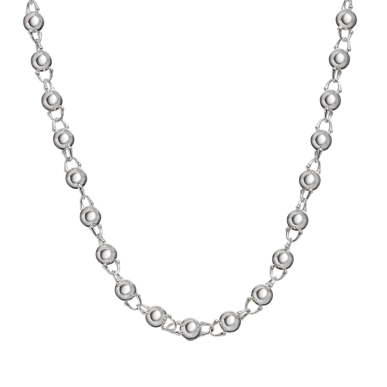 FINAL SALE TreasureLock Bead Necklace 8mm in Sterling Silver