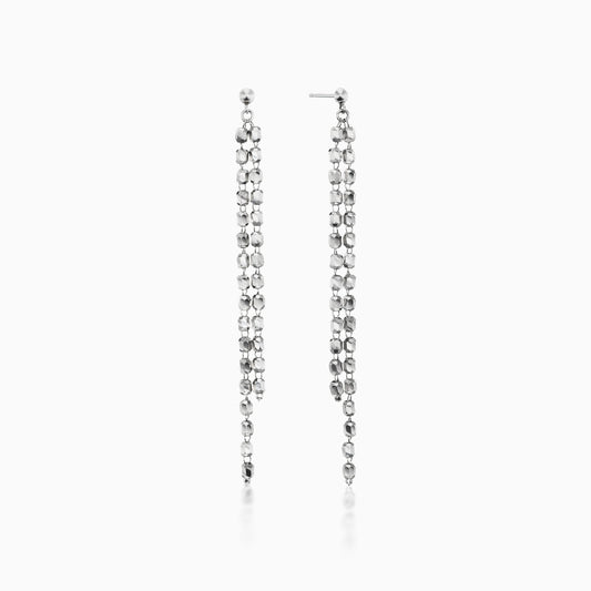 Platinum Born Radiance Double Drop Earrings
