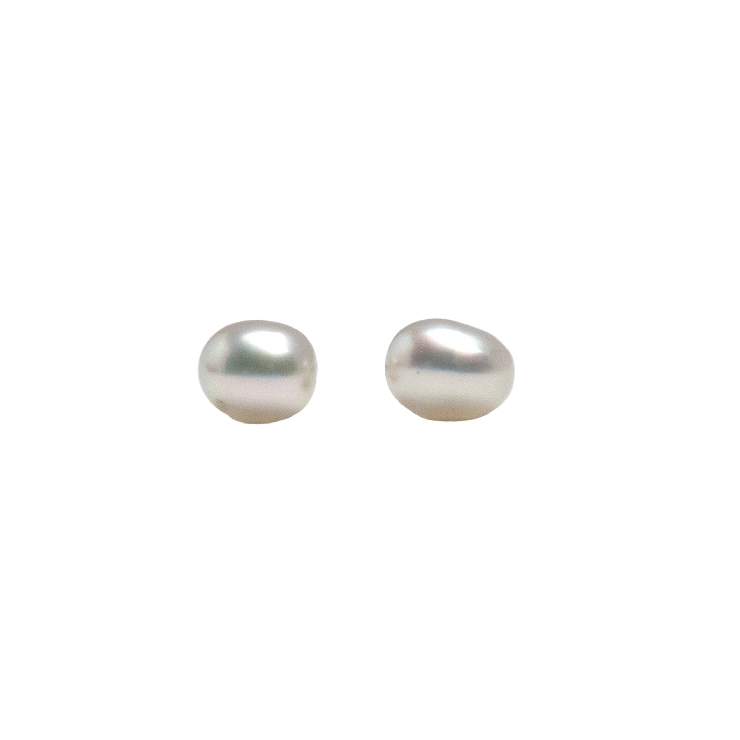 Keshi Akoya Pearl Earrings in 14k Yellow Gold