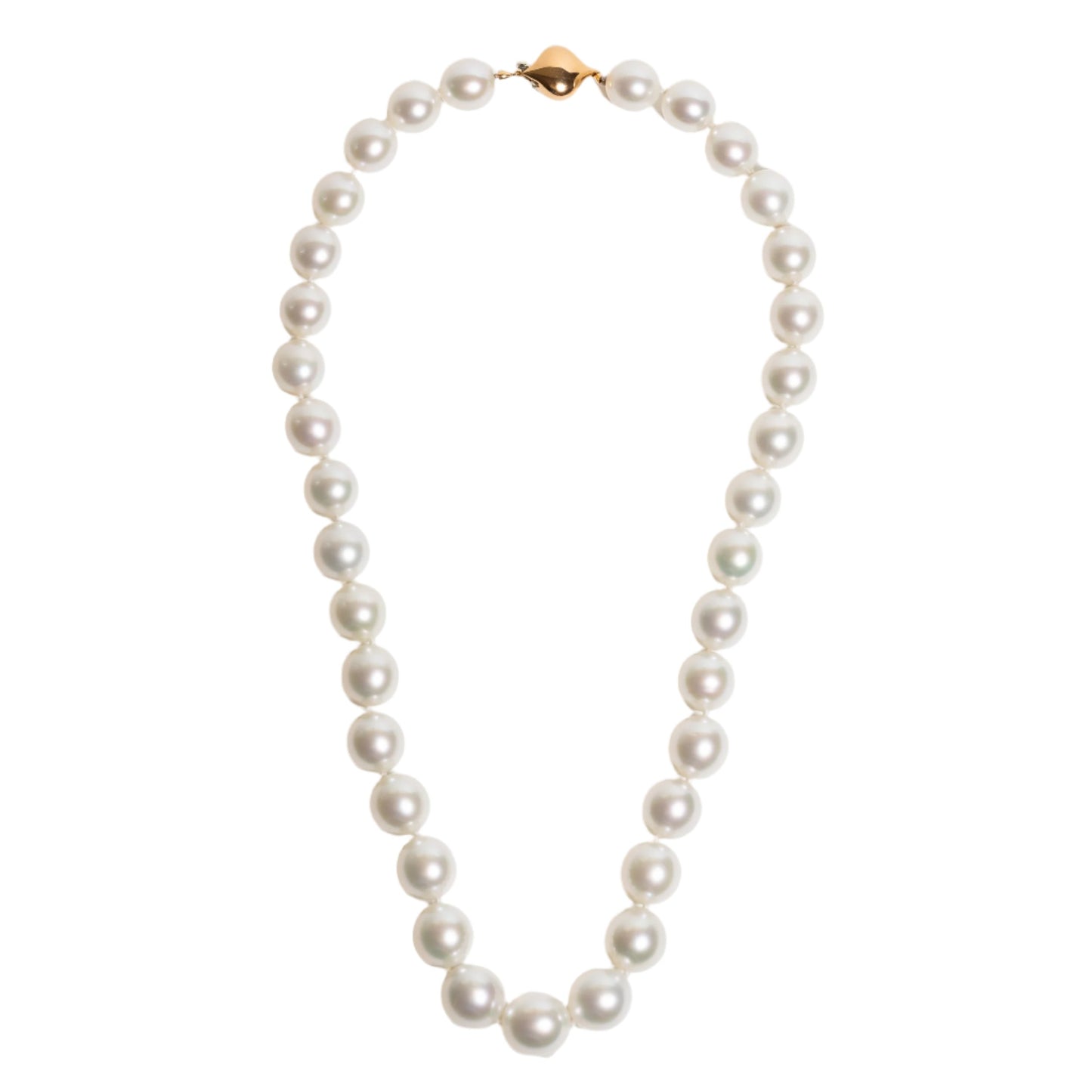 Australian South Sea Oval Pearl Necklace in 18k Rose Gold