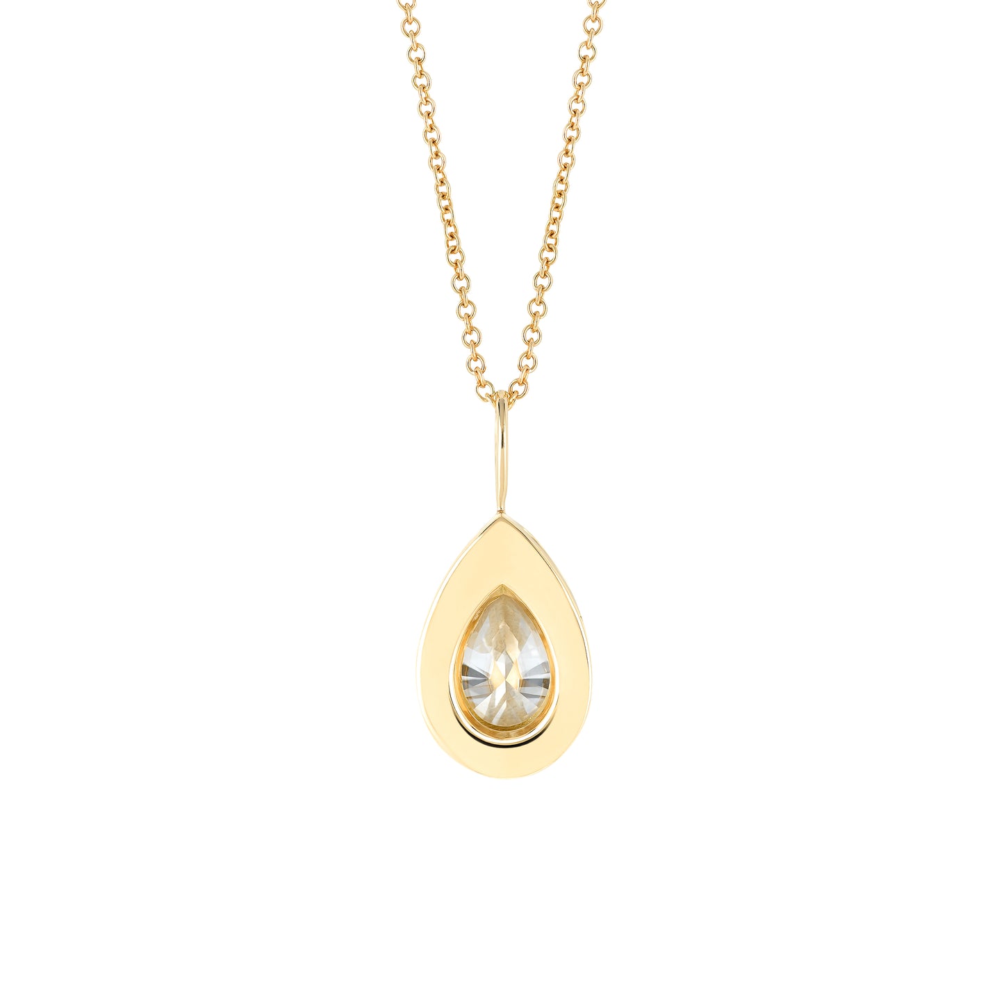 WaterDrop 3.0 Carat Lab-grown Pear Diamond Pendant in 18k Yellow Gold