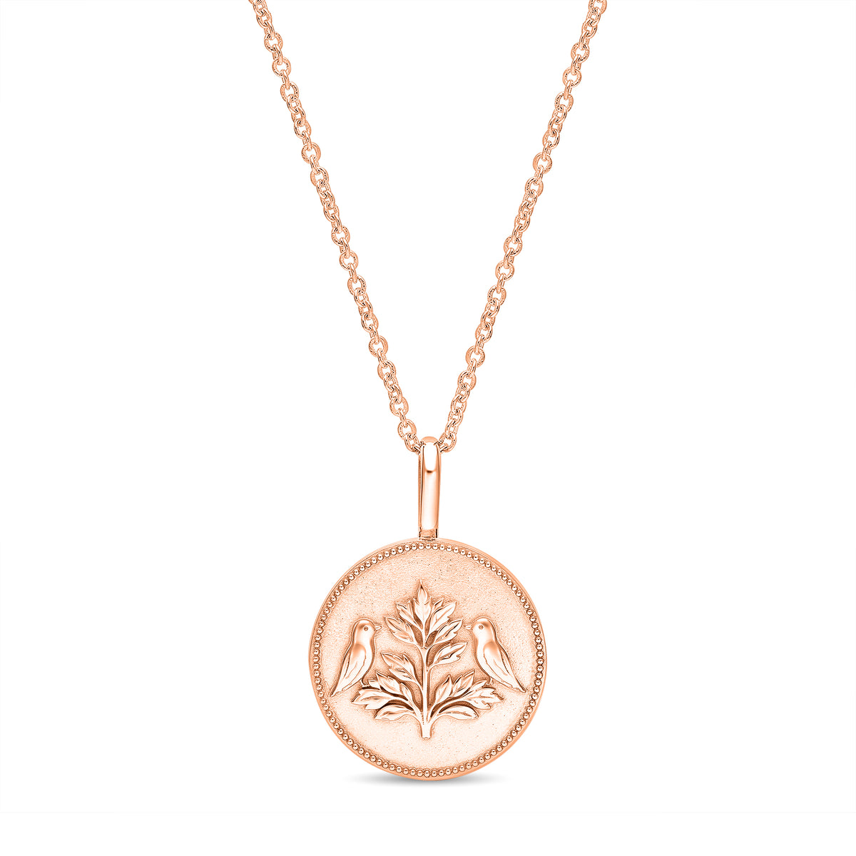 Tree of Life Pendant 19mm in 14k Rose Gold