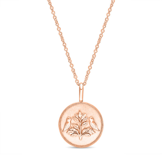 Tree of Life Pendant 19mm in 14k Rose Gold