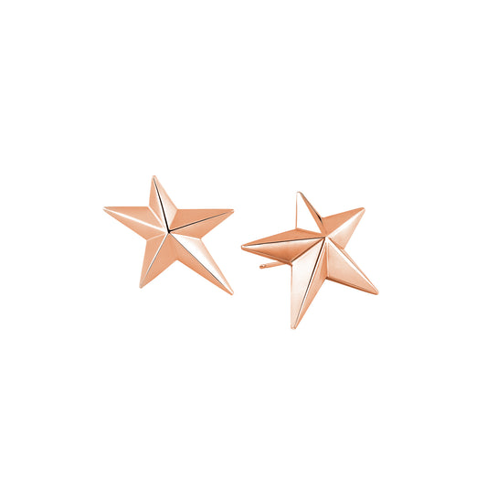 Roseate x Angela Cummings large star earrings in 18k rose gold 