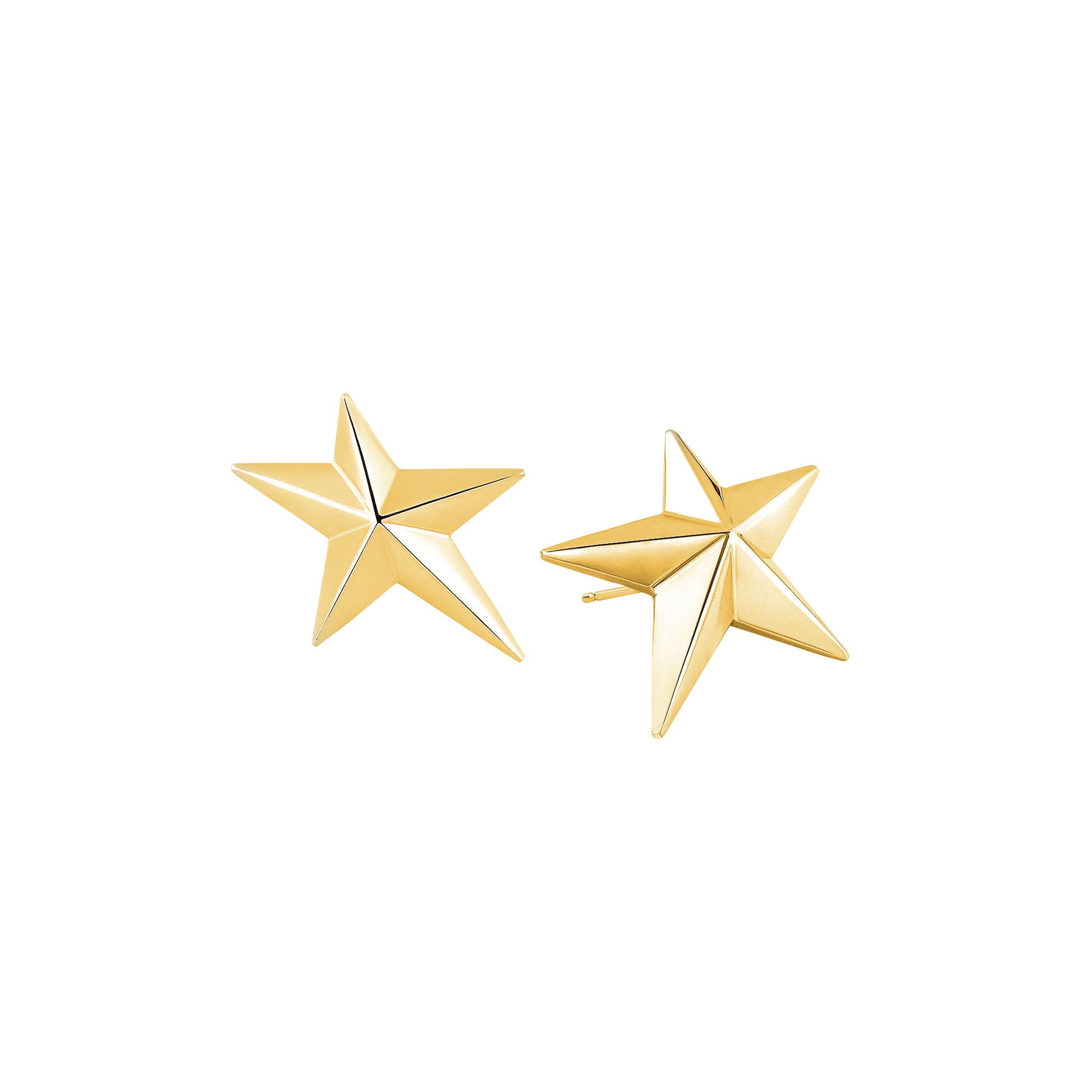 Angela Cummings x Roseate Large Star Earrings in 18k Yellow Gold