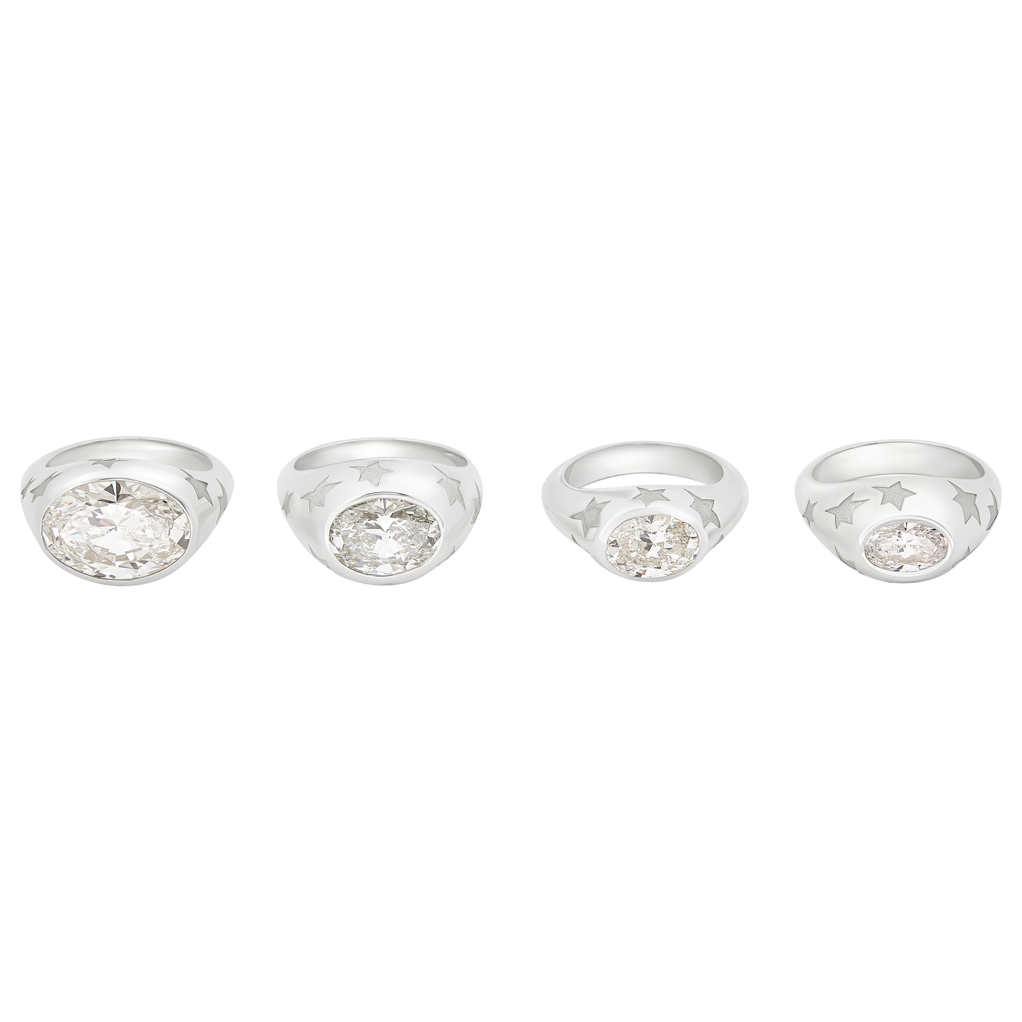 Angela Cummings Stars rings in sterling silver in multiple carat weights