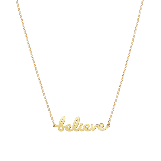 Tiary Believe Pendant, 14k Yellow Gold