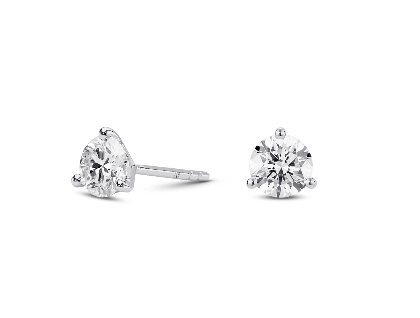 LIGHTBOX Lab-Grown Diamond 1ct. tw. Round Brilliant Solitaire 14k Gold Studs