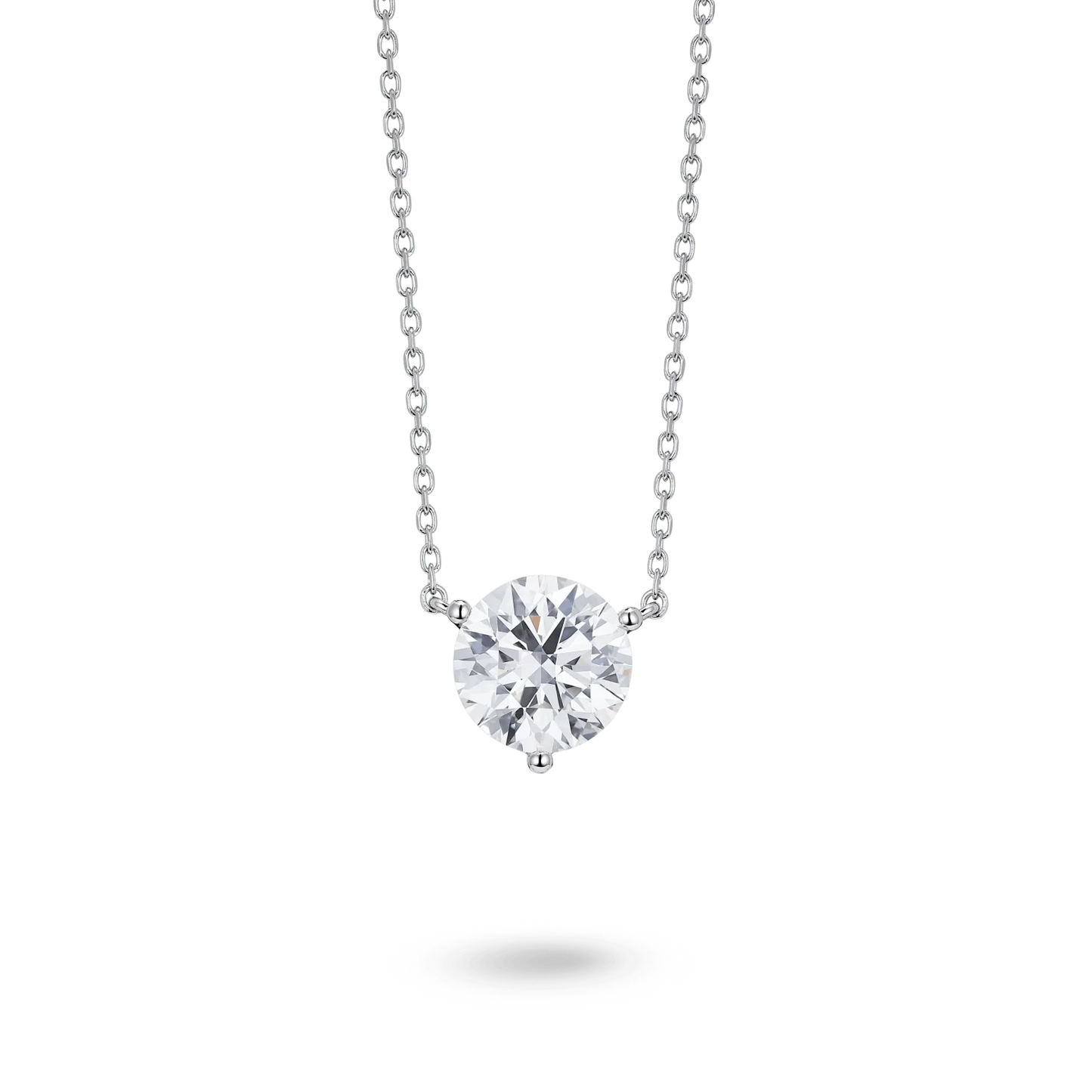 Lab-Grown Diamond 2 CT Solitaire Round Necklace