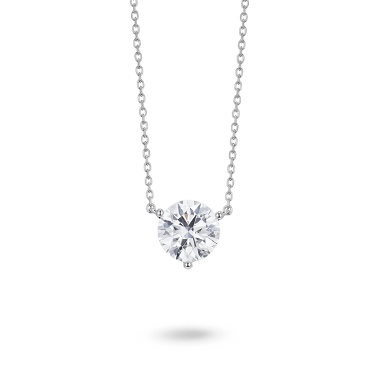 Lab-Grown Diamond 2.0 ct Solitaire Round Pendant