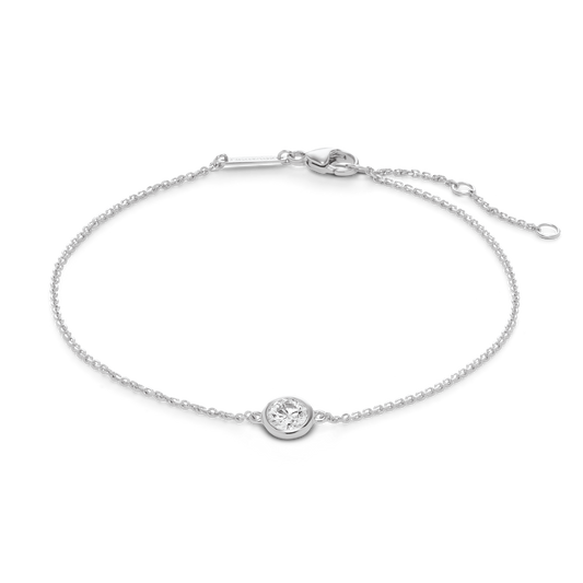 LIGHTBOX Lab-Grown Diamond ¼ct. Round Brilliant Bezel Bracelet in 14k White Gold