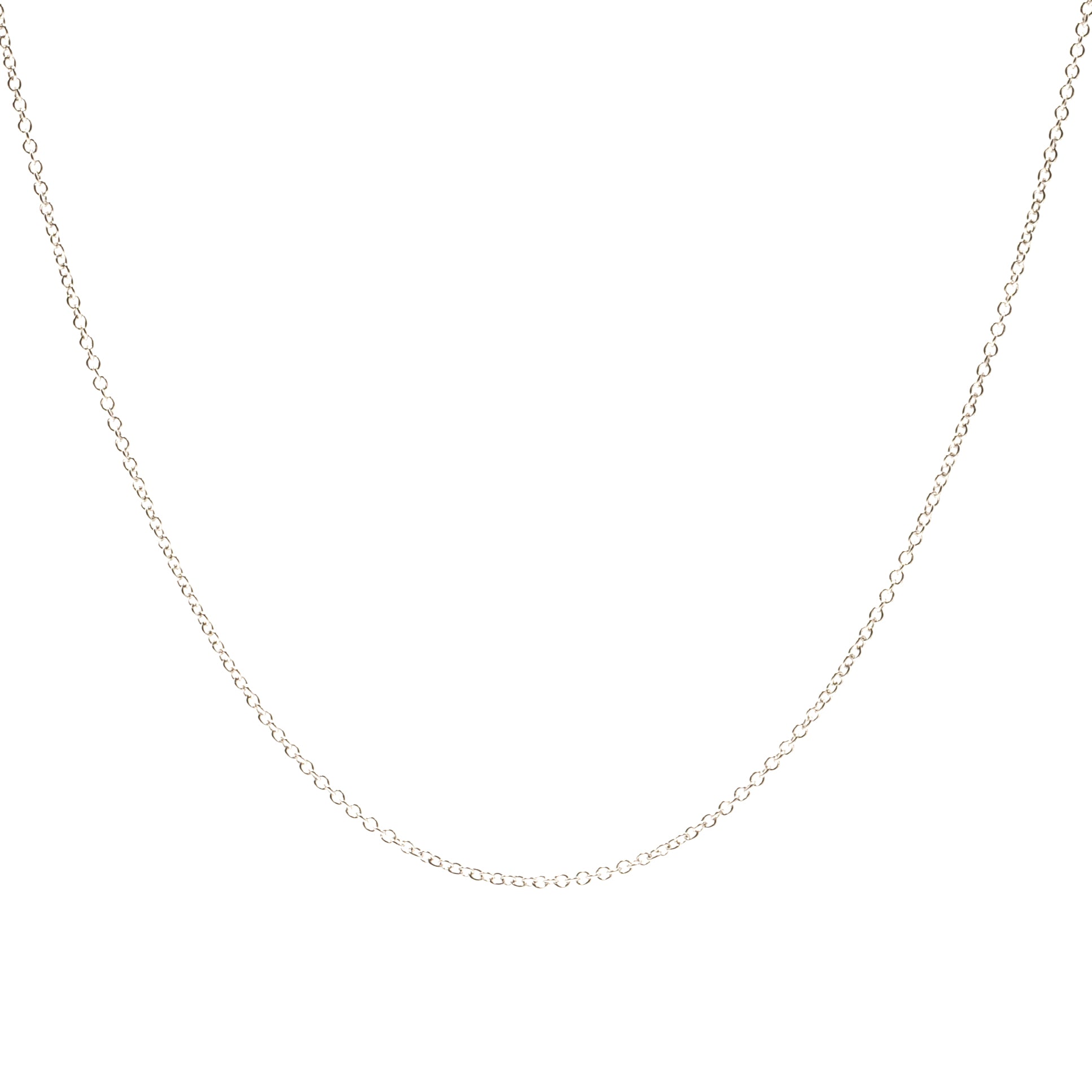 Close detail of Roseate chain necklace in sterling silver