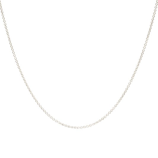 Close detail of Roseate chain necklace in 18k white gold