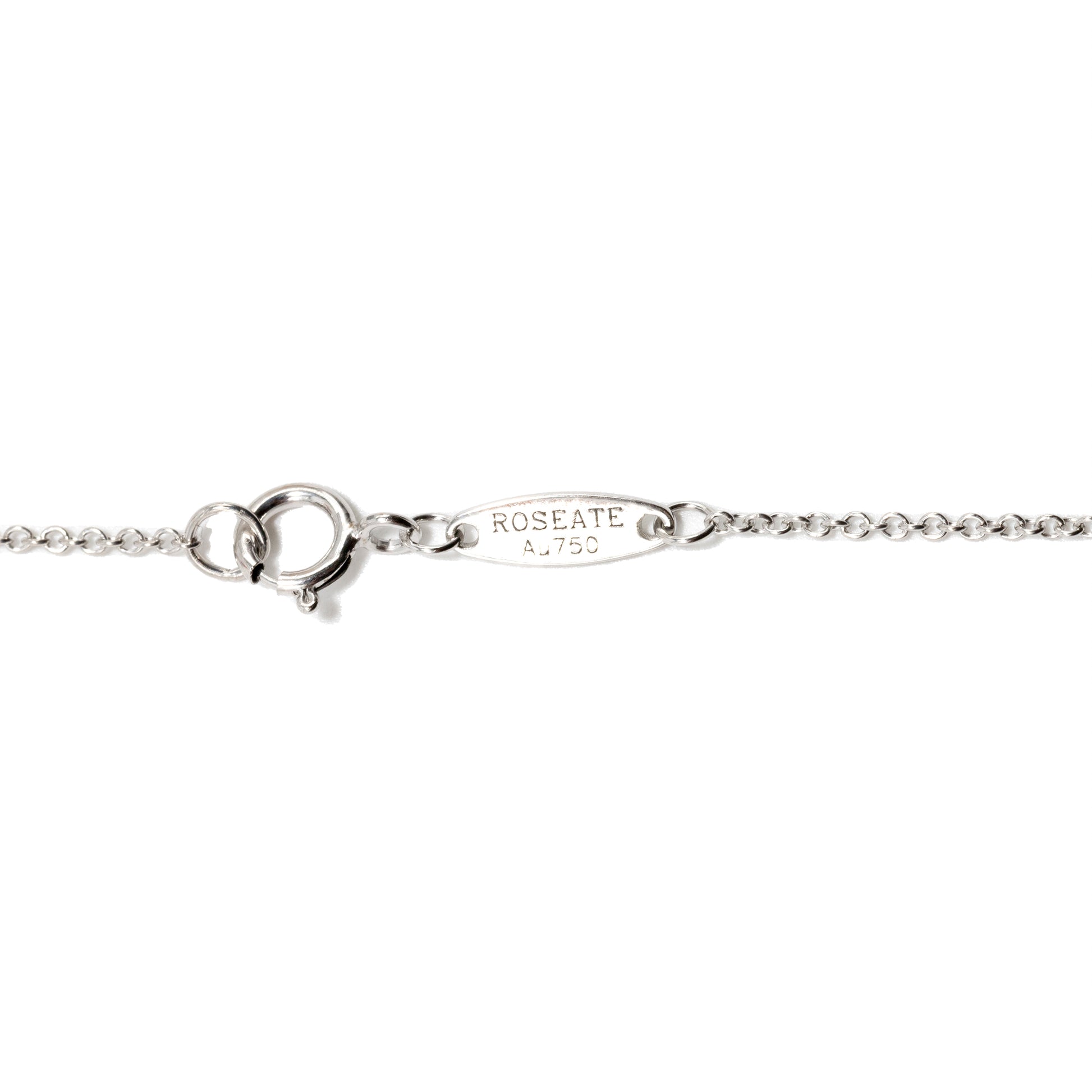 Roseate chain necklace in 18k white gold