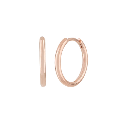 Mini Hoop Earrings in 14k Rose Gold