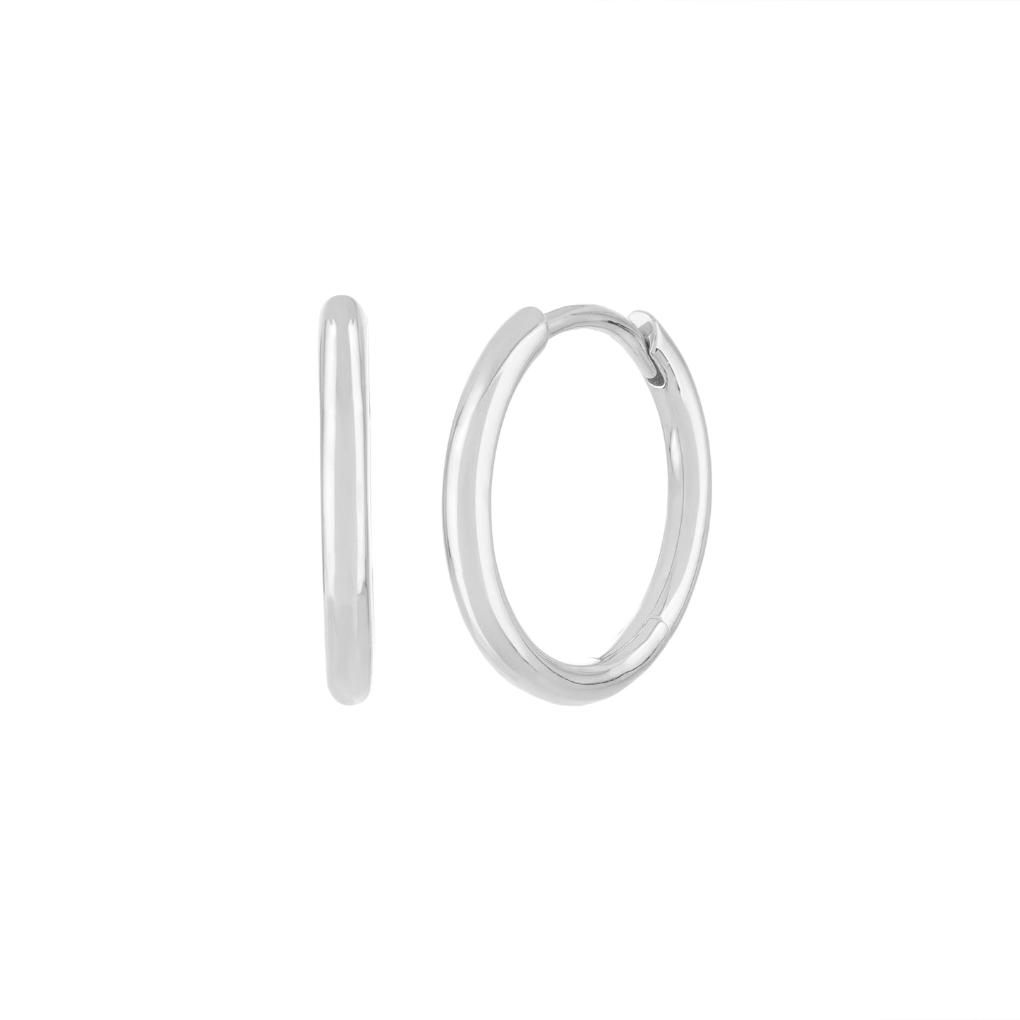 Roseate White Gold Hoop Earrings