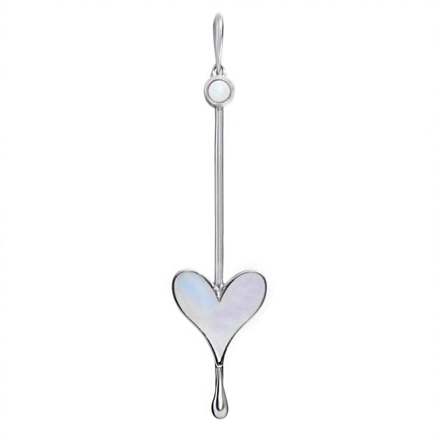 Love Wand Pendant in sterling silver with luminous mother-of-pearl