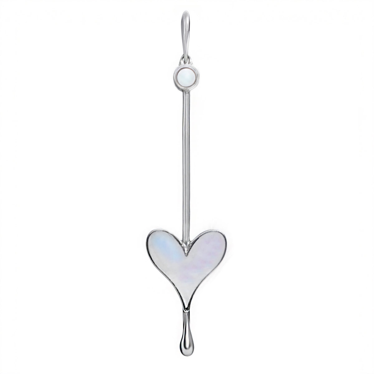 Roseate Love Wand pendant in sterling silver with mother-of-pearl
