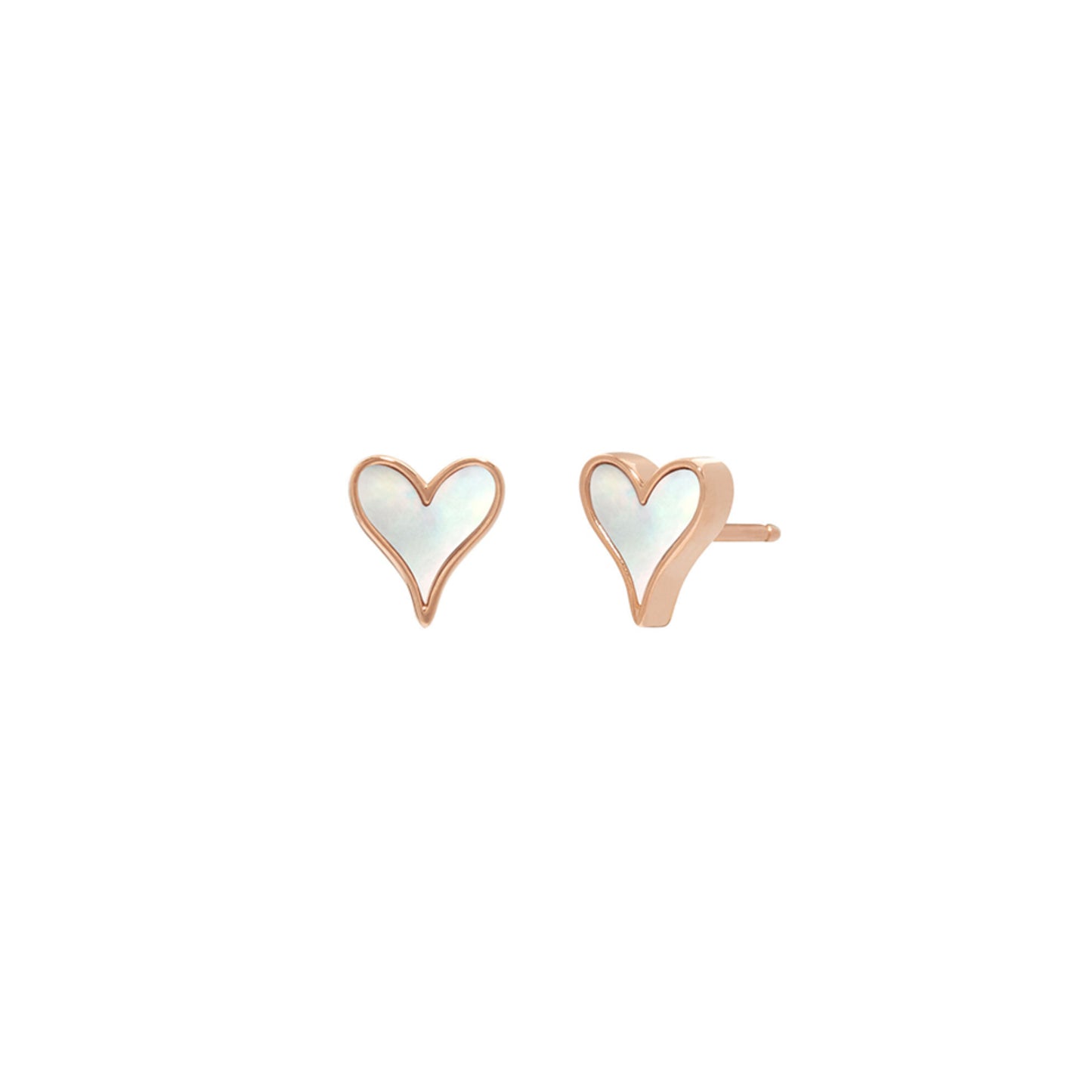 Roseate LoveLock 7mm earrings in 18k rose gold with mother-of-pearl