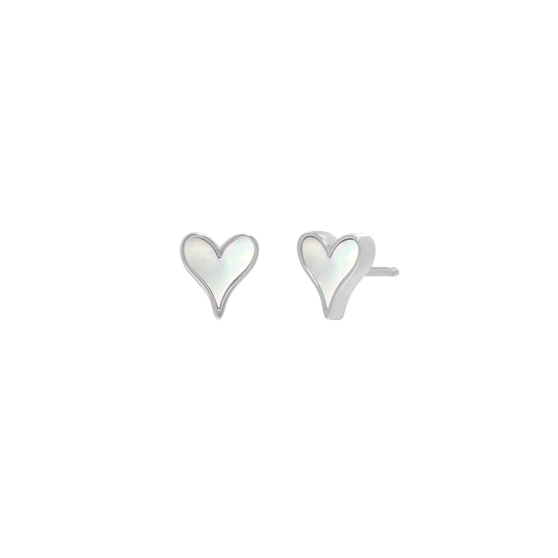 Roseate LoveLock 7mm earrings in sterling silver with mother-of-pearl