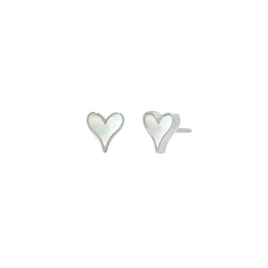 Roseate LoveLock 7mm earrings in sterling silver with mother-of-pearl