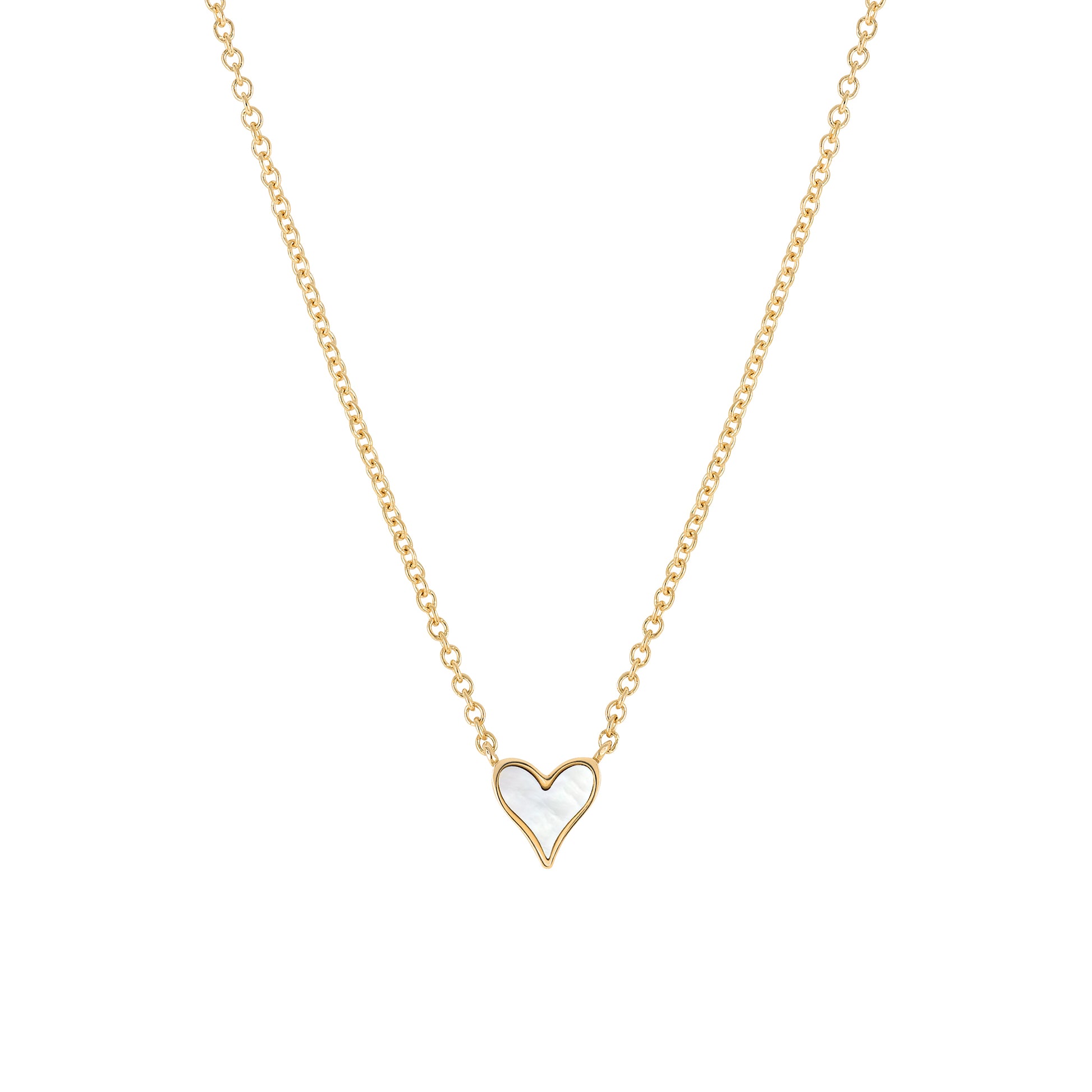 Roseate LoveLock 5mm pendant in 18k yellow gold with mother-of-pearl