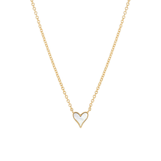 Roseate LoveLock 5mm pendant in 18k yellow gold with mother-of-pearl