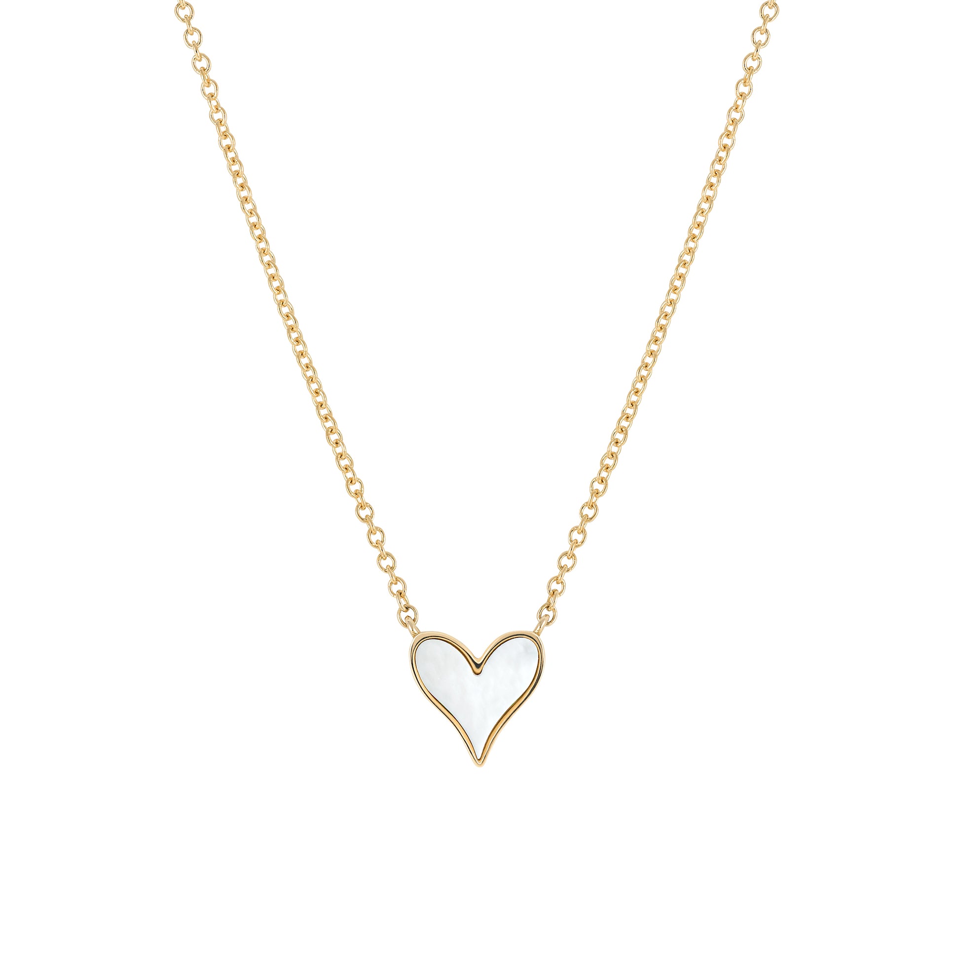 Roseate LoveLock 7mm pendant in 18k yellow gold with mother-of-pearl