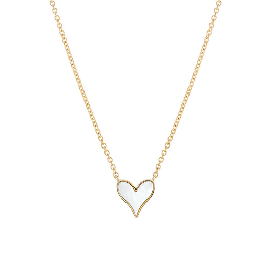 Roseate LoveLock 7mm pendant in 18k yellow gold with mother-of-pearl