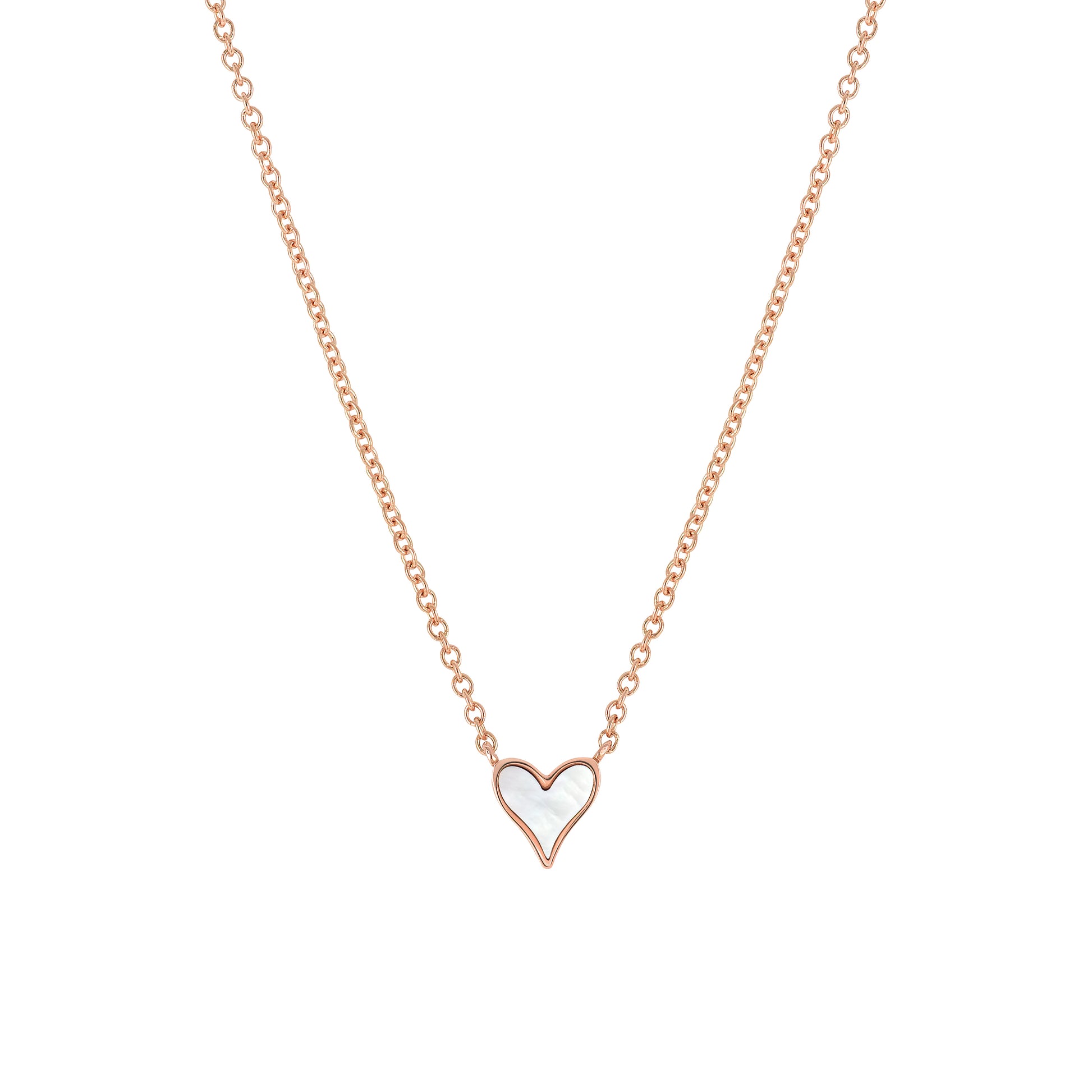 Roseate LoveLock 5mm pendant in 18k rose gold with mother-of-pearl