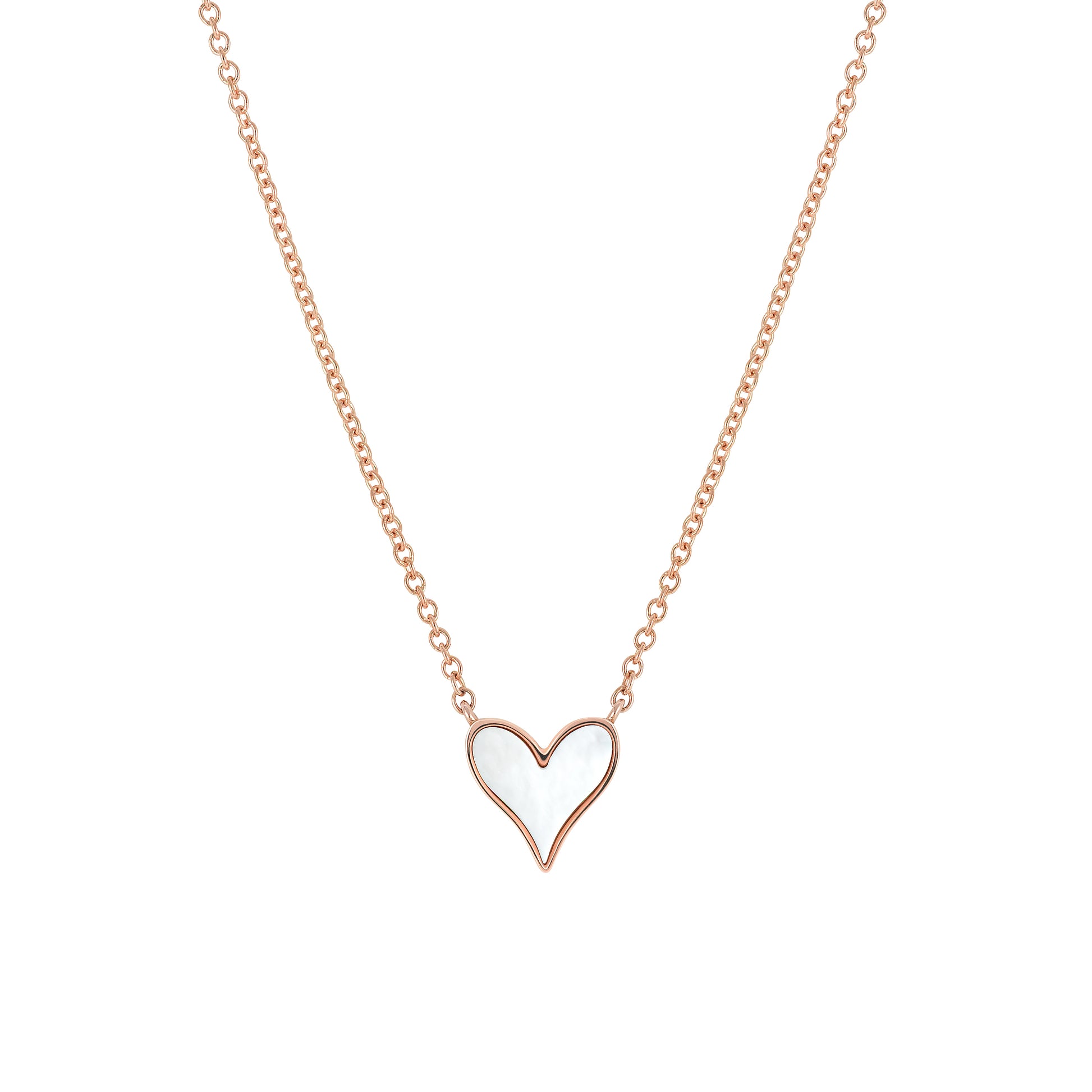 Roseate LoveLock 7mm pendant in 18k rose gold with mother-of-pearl