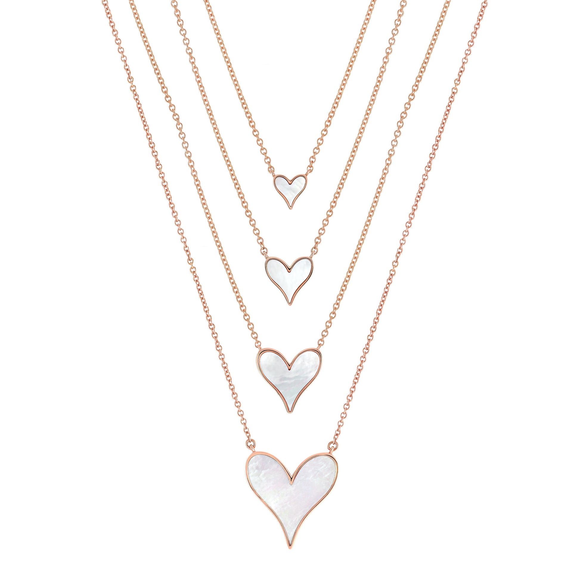 Roseate LoveLock pendants shown together