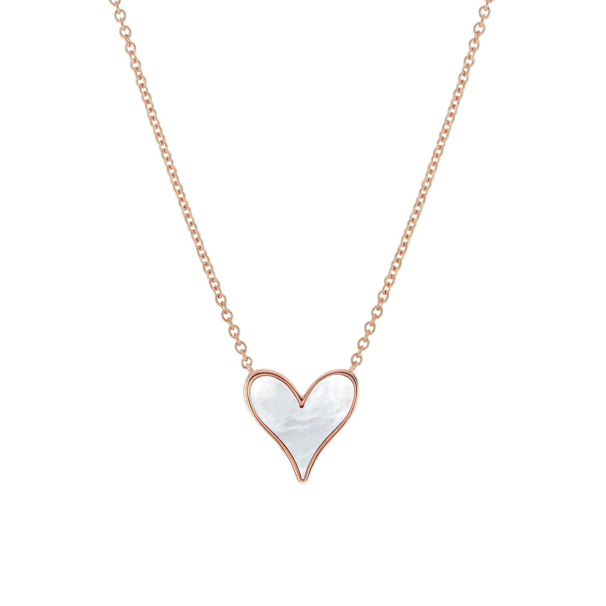 Roseate LoveLock 9mm pendant in 18k rose gold with mother-of-pearl