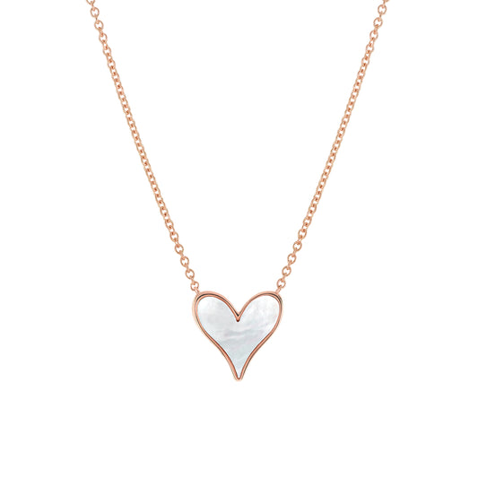 Roseate LoveLock 9mm pendant in 18k rose gold with mother-of-pearl