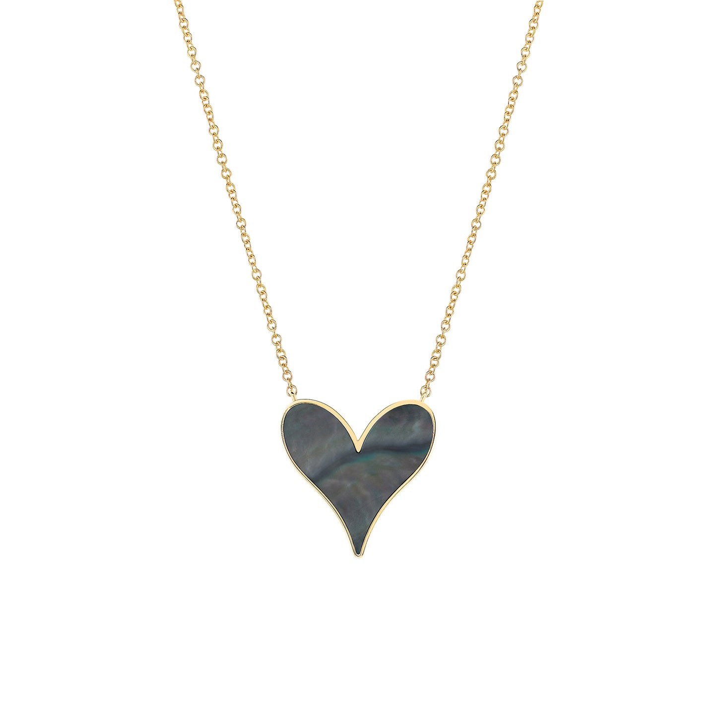 Roseate LoveLock 15mm pendant in 18k yellow gold with Tahitian mother-of-pearl