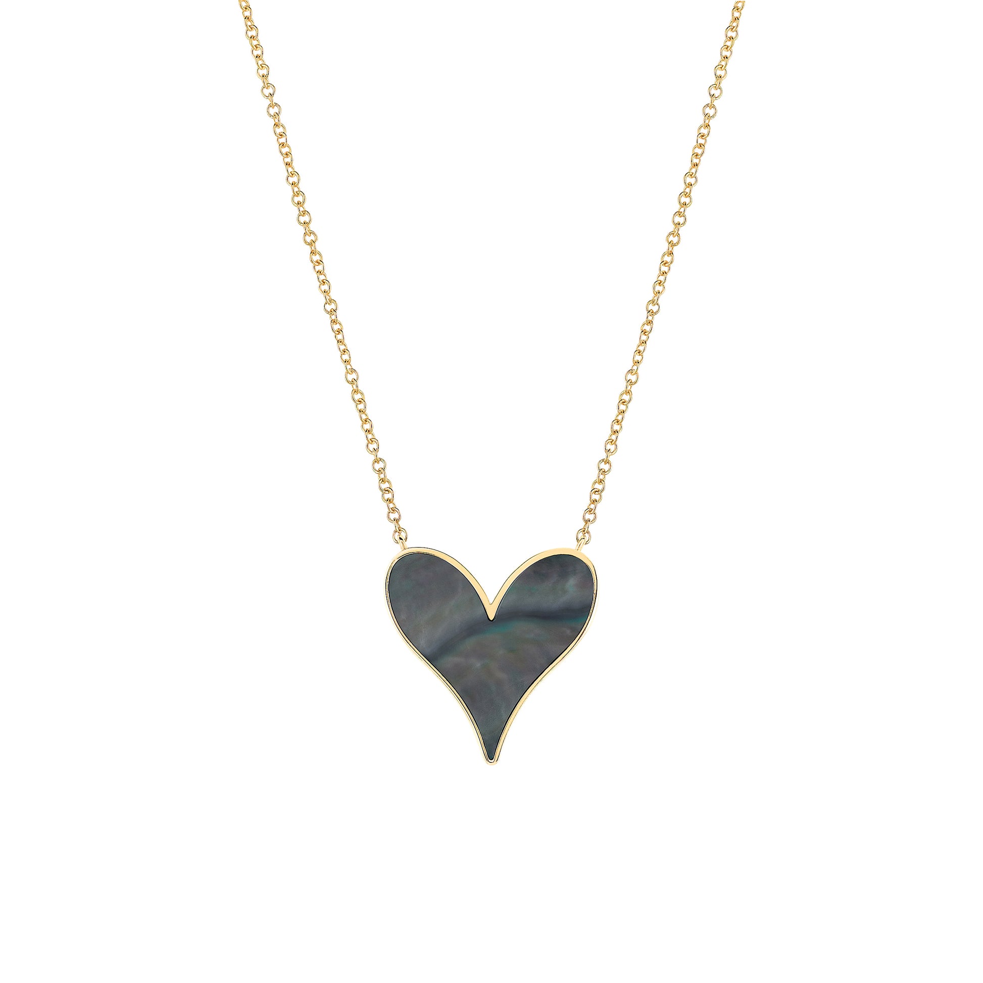 Roseate LoveLock 15mm pendant in 18k yellow gold with Tahitian mother-of-pearl
