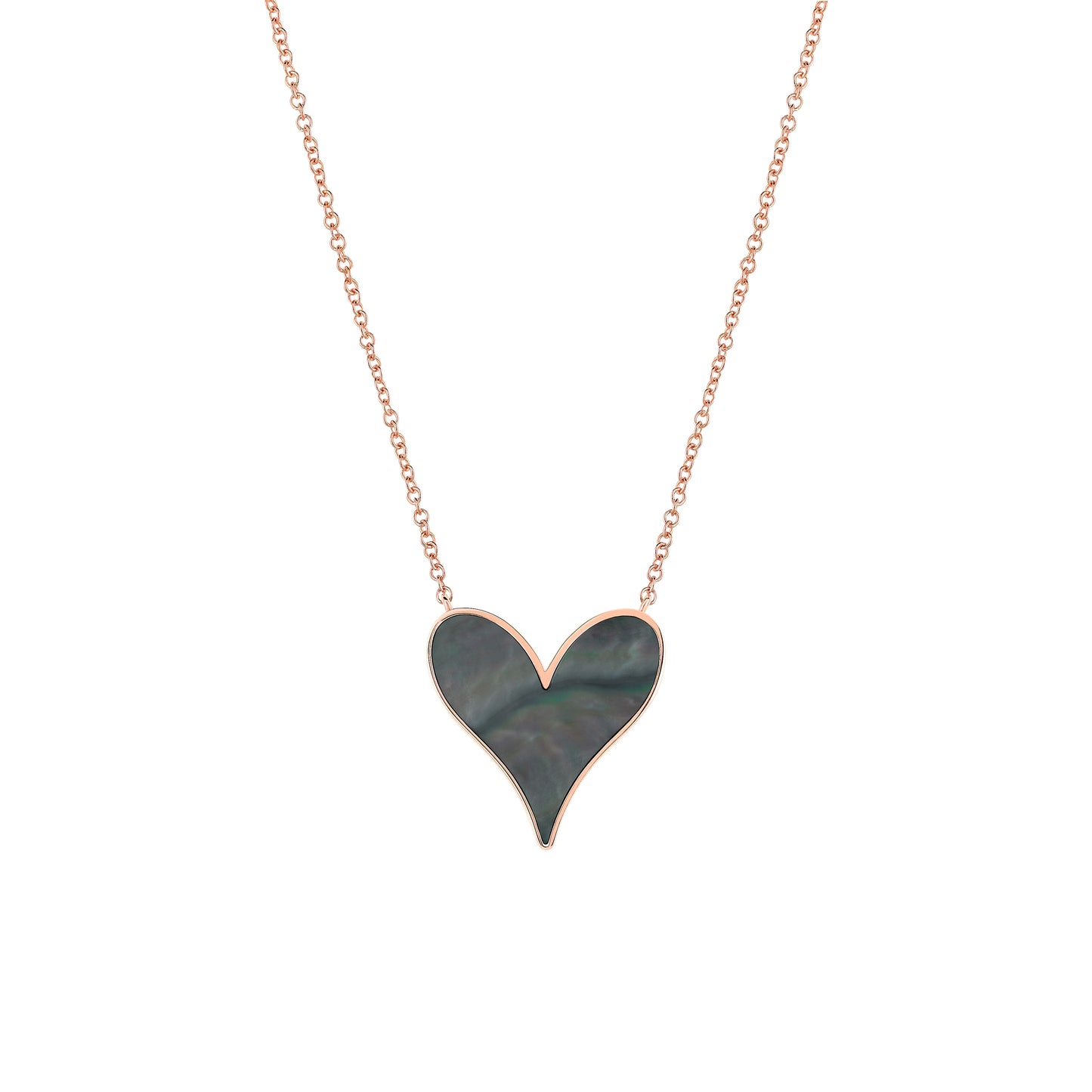 Roseate LoveLock 15mm pendant in 18k rose gold with Tahitian mother-of-pearl