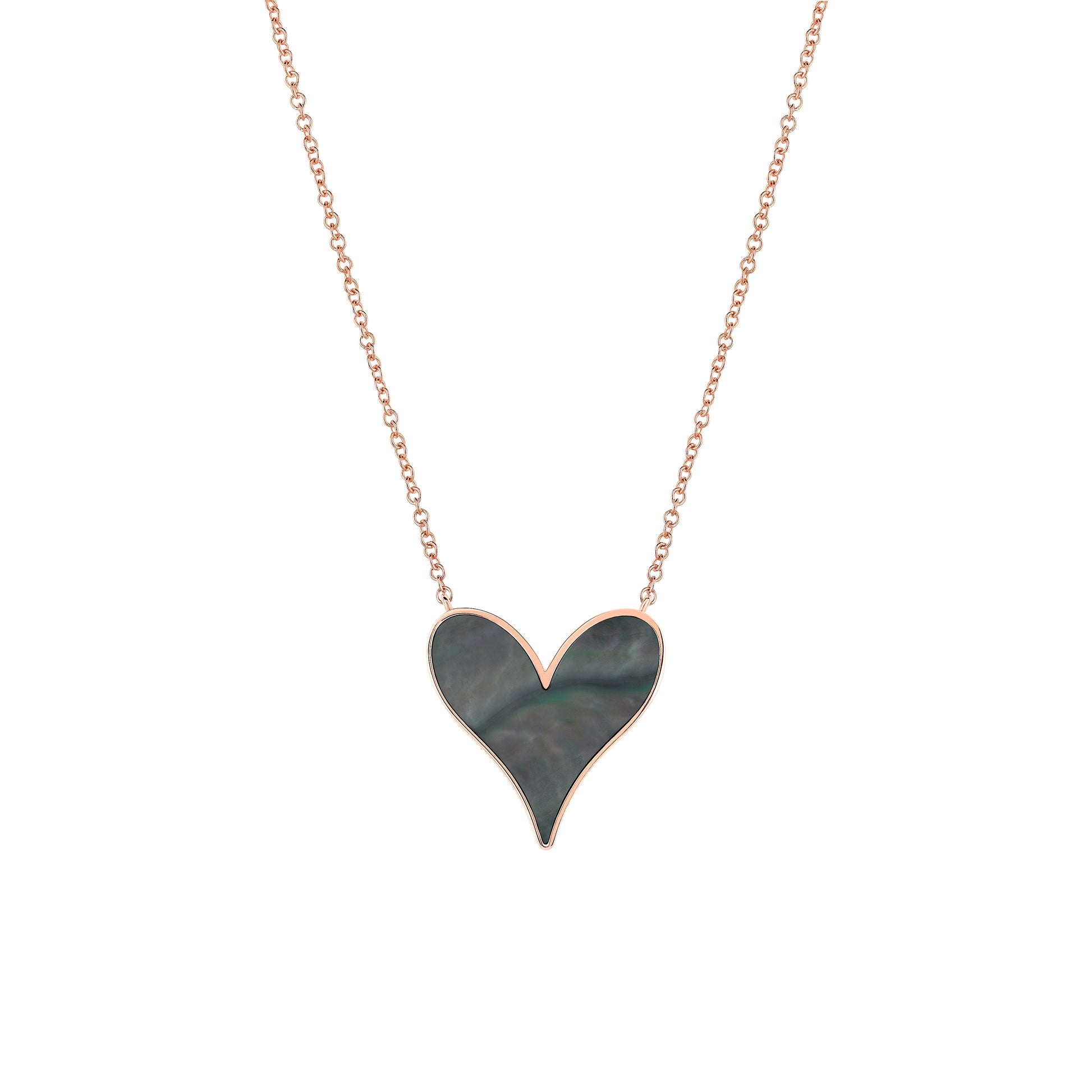 Roseate LoveLock 15mm pendant in 18k rose gold with Tahitian mother-of-pearl
