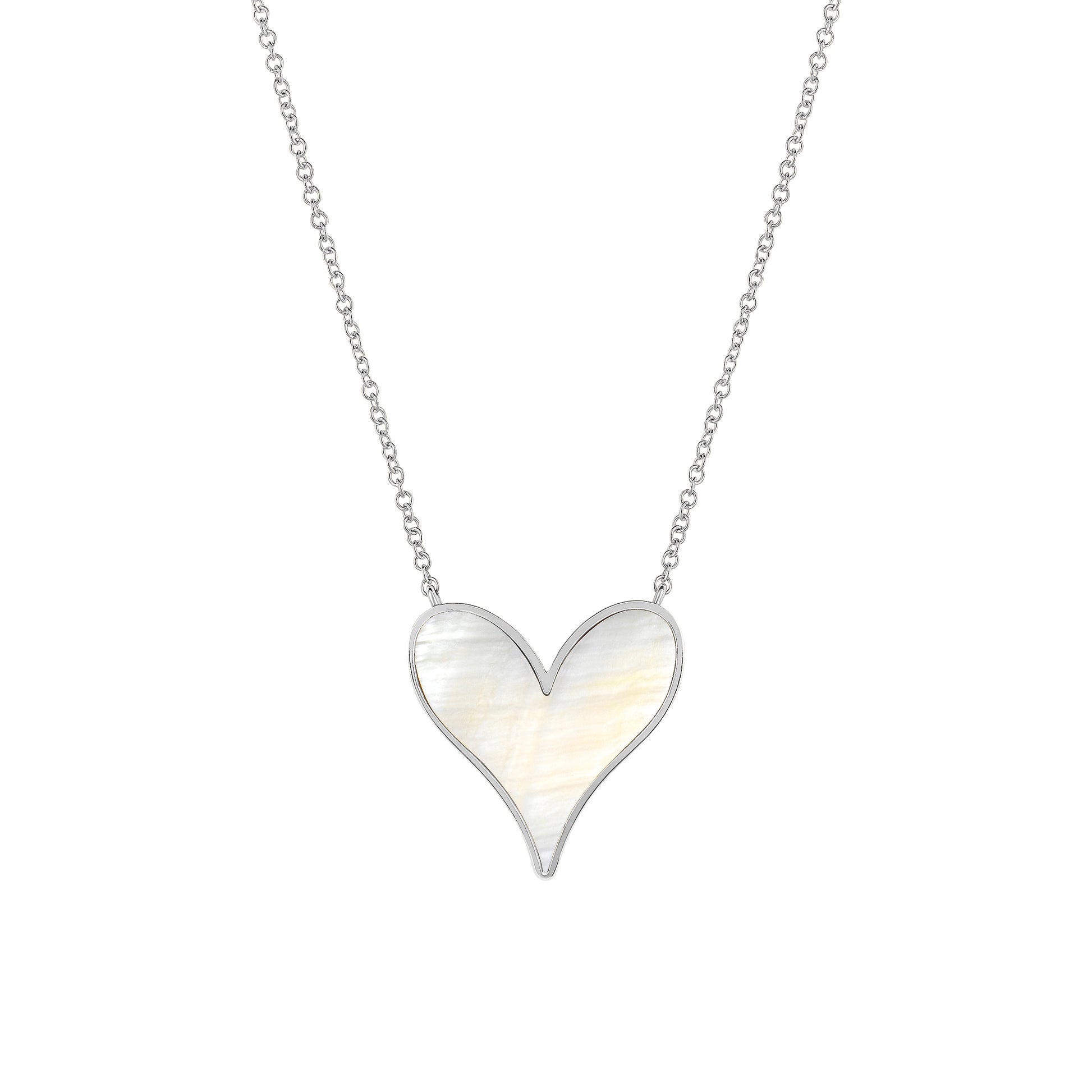 Roseate LoveLock 15mm pendant in sterling silver with Tahitian mother-of-pearl