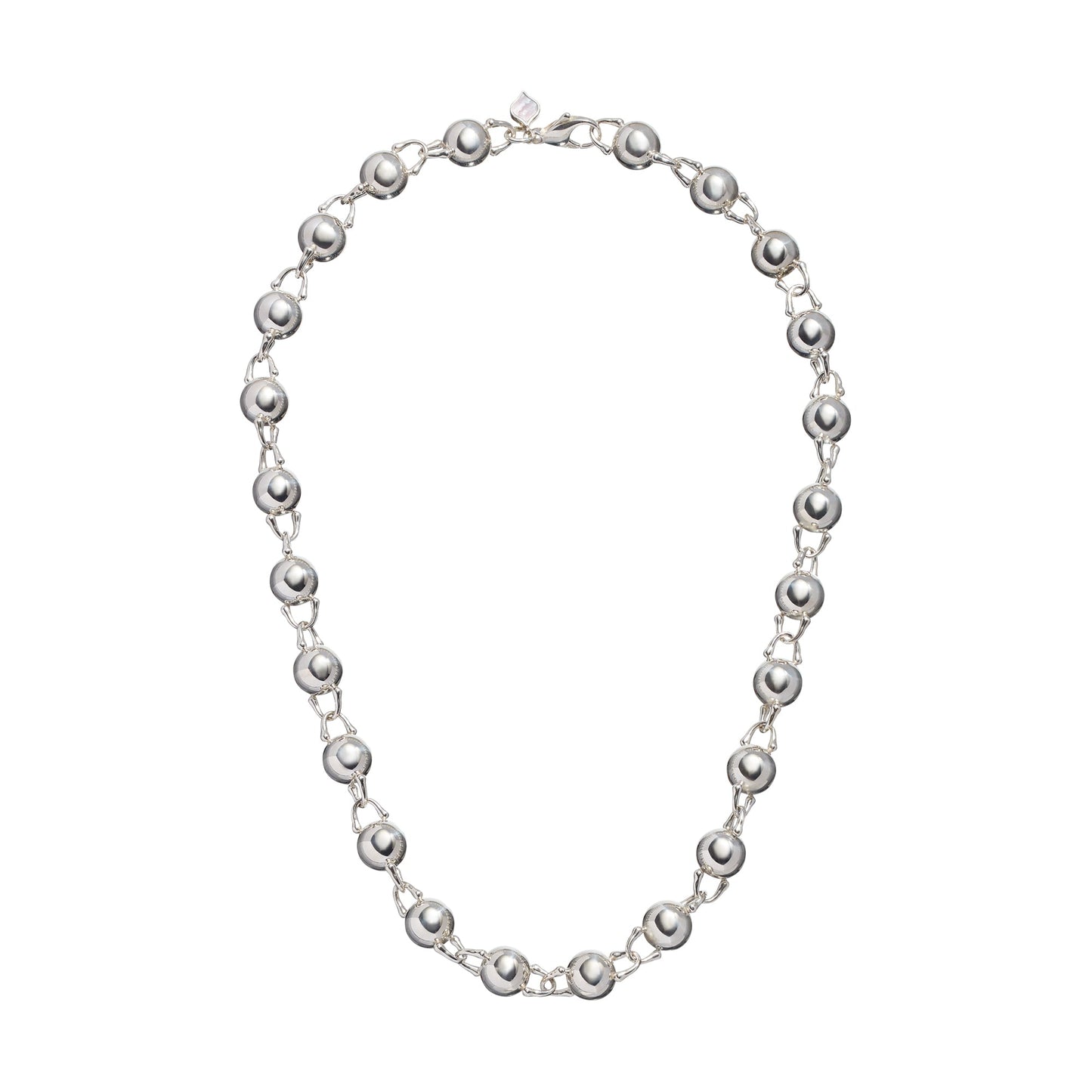 Roseate TreasureLock 10mm bead necklace in sterling silver