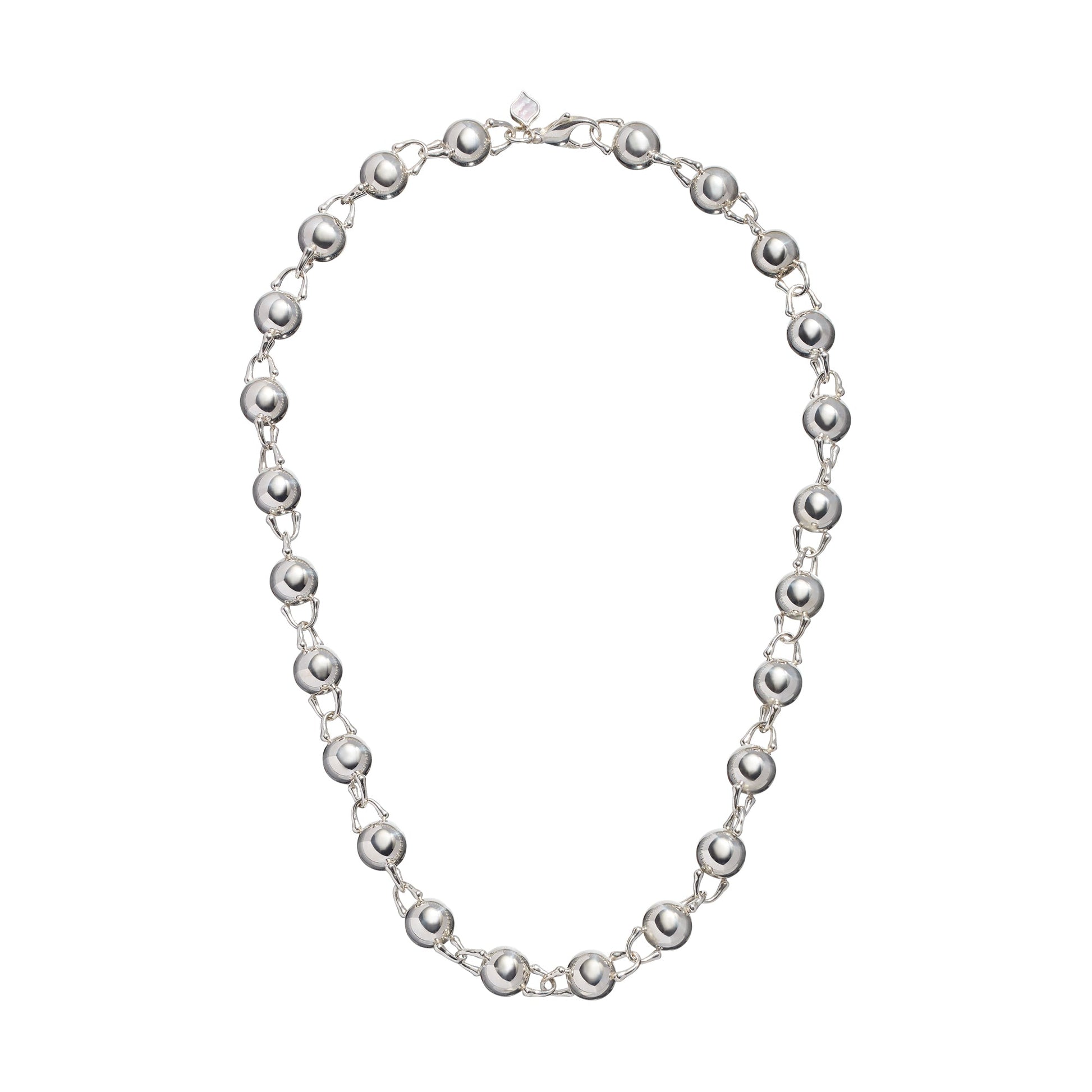 Roseate TreasureLock 10mm bead necklace in sterling silver