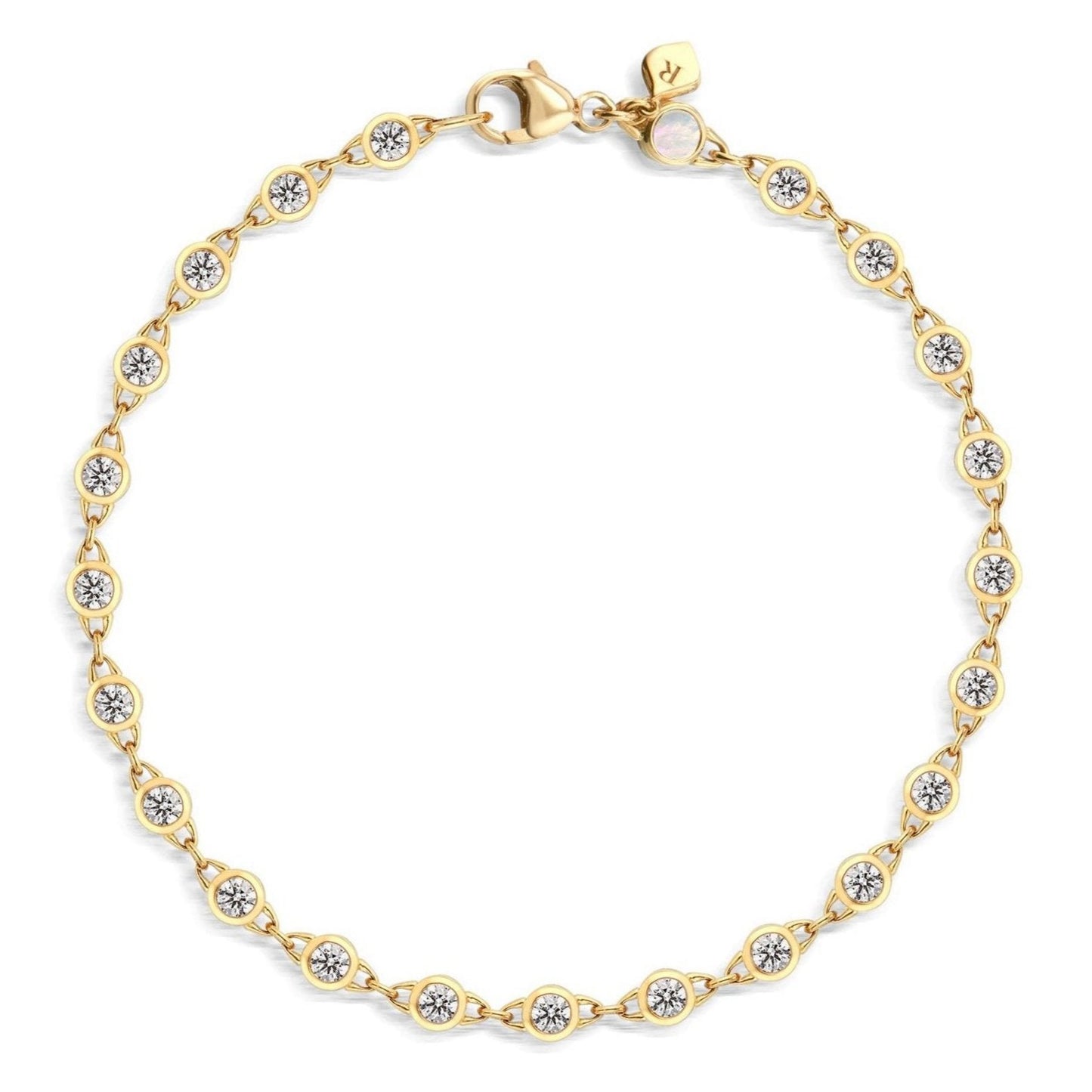 Roseate TreasureLock 1.90 carat lab-grown diamond bracelet in 18k yellow gold