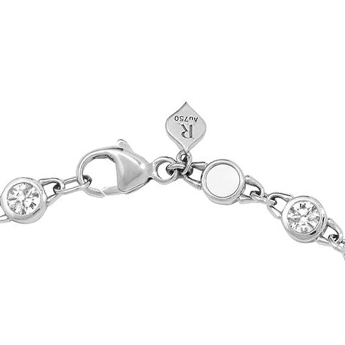 Roseate TreasureLock 1.90 carat lab-grown diamond bracelet in 18k white gold