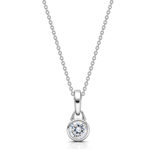 TreasureLock .5 ct Lab-Grown Round Diamond Pendant